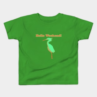 Neon bird weekend Kids T-Shirt